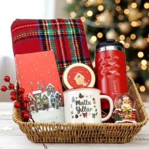 Kar Küresi İçerikli Yılbaşı Kurumsal Hediye Sepeti